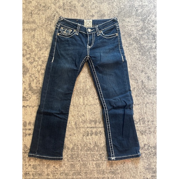 LA Idol Denim - LA Idol USA Cropped Jeans Womens Low Rise Zip Fly Contrast Stitch- Size 3